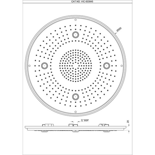 Artize, потолочный душ VIC, 3-режимн., 500х500, Хром. Фото 2
