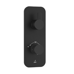 Jaquar, Смеситель для ванны встраиваемый, Fusion Prime, термостат, Черный матовый