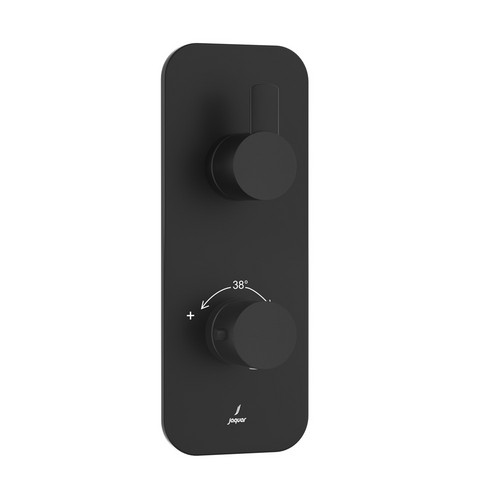 Jaquar, Смеситель для ванны встраиваемый, Fusion Prime, термостат, Черный матовый. Фото 1