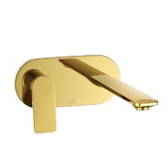 Jaquar, Смеситель для раковины Laguna, 1-рычаж., Глянцевое золото PVD