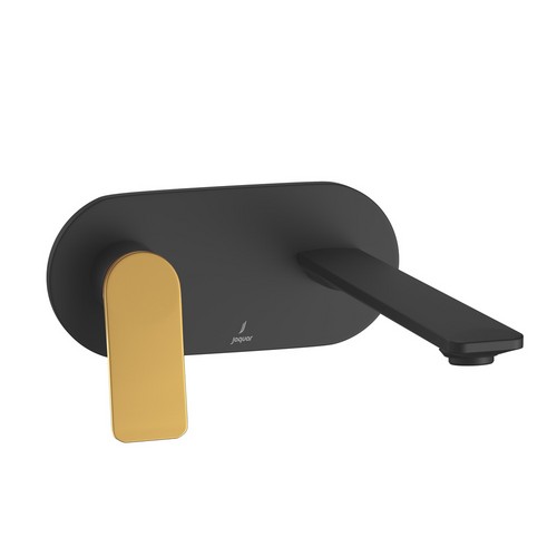 Jaquar, Смеситель для раковины Laguna, 1-рычаж., Матовое золото PVD / Черный матовый. Фото 1