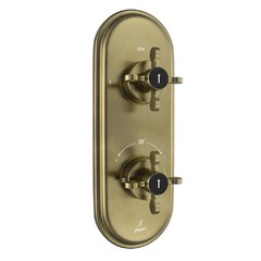 Jaquar, Смеситель для душа встраиваемый Queens Prime, термостат, Античная бронза