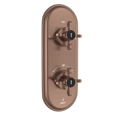 Jaquar, Смеситель для душа встраиваемый Queens Prime, термостат, Античная медь. Фото 1
