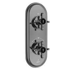 Jaquar, Смеситель для душа встраиваемый Queens Prime, термостат, Черный хром