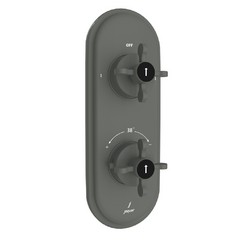 Jaquar, Смеситель для душа встраиваемый Queens Prime, термостат, Графит