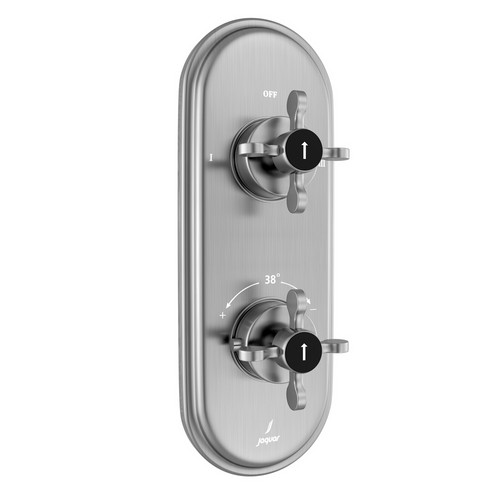 Jaquar, Смеситель для душа встраиваемый Queens Prime, термостат, Нержавеющая сталь. Фото 1