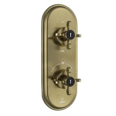 Jaquar, Смеситель для душа встраиваемый Queens Prime, термостат, Античная бронза