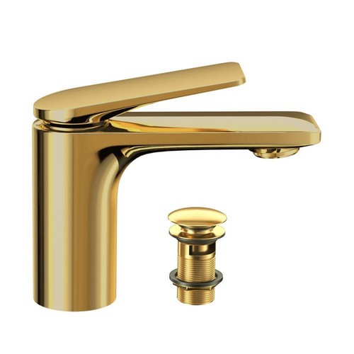 Jaquar, Смеситель для раковины Laguna, 1-рычаж., Глянцевое золото PVD. Фото 1