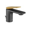Jaquar, Смеситель для раковины Laguna, 1-рычаж., Матовое золото PVD / Черный матовый. Превью 2